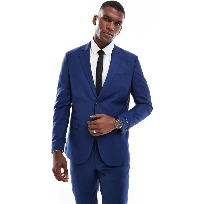 Jack & Jones super slim suit jacket in blue