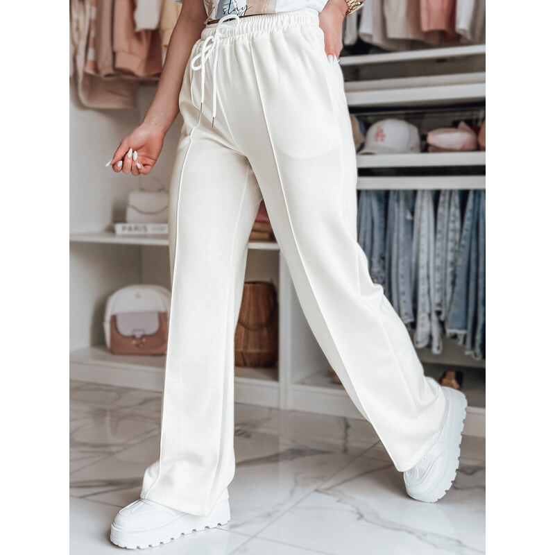DStreet Dámské dresové kalhoty DRESSANIK ecru