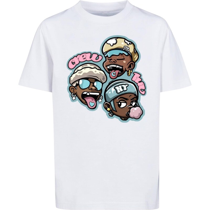 Mister Tee Tričko Forever tyrkysová / hnědá / růžová / bílá