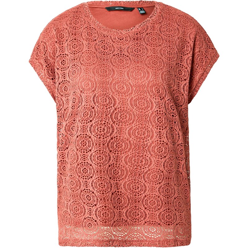 VERO MODA Tričko VMMAYA AVA rezavě červená