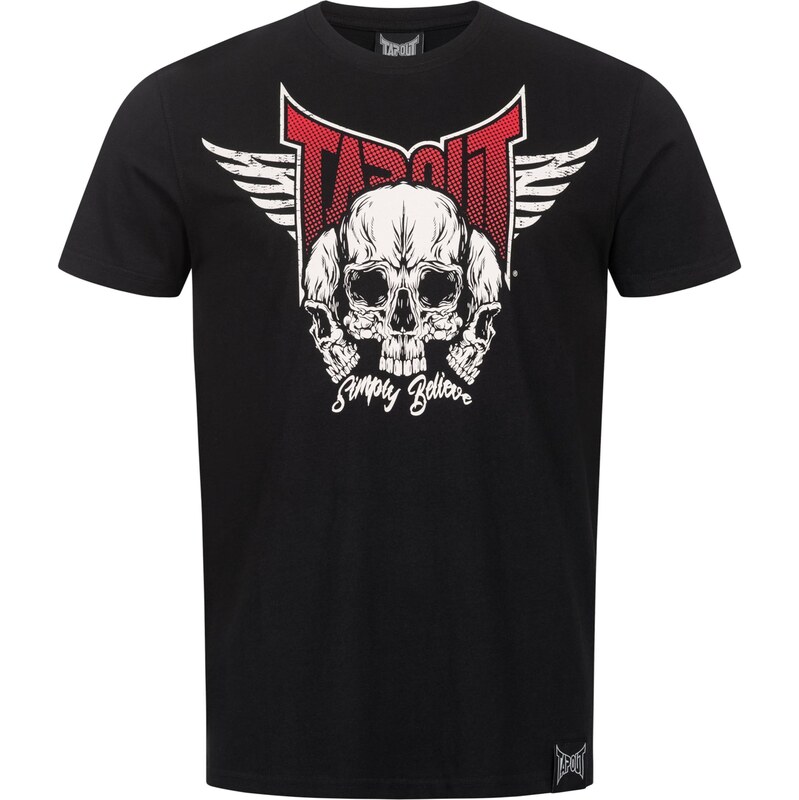 Tapout Tričko Hamlines tmavě červená / černá / bílá