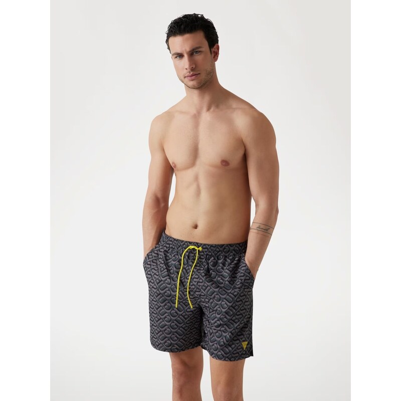 Guess Swimtrunk Medium Guess Aop BLACK