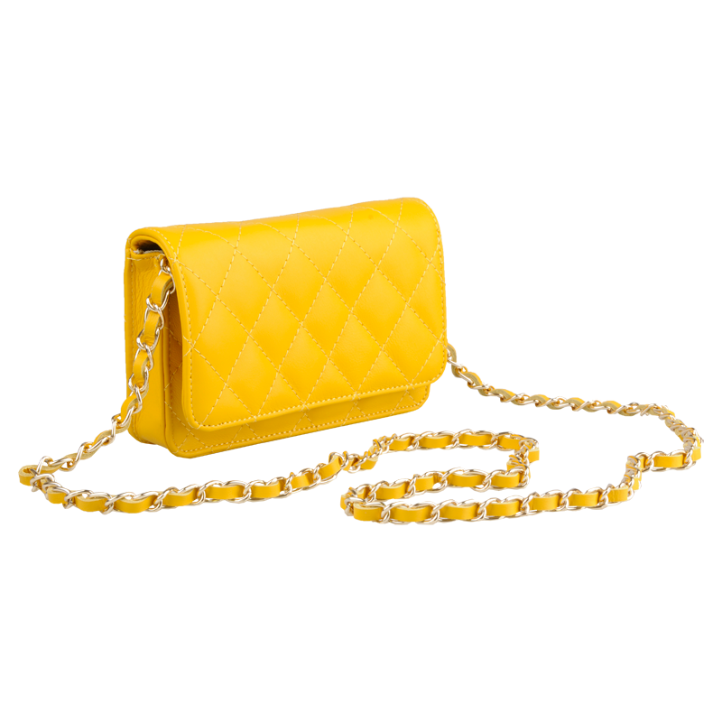 Žlutá kožená italská crossbody kabelka Milva Gialla NovaKabelka