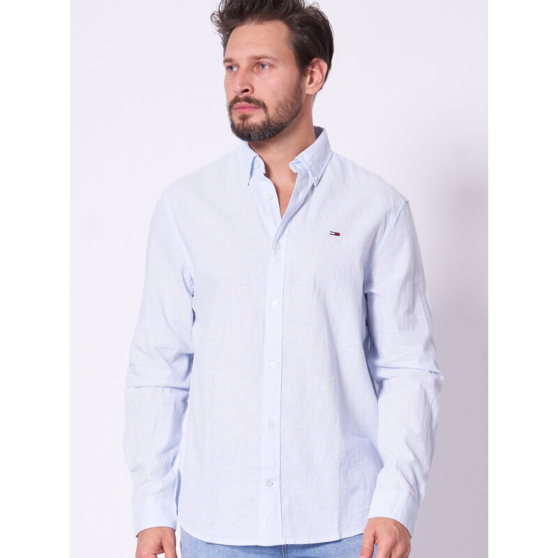 Tommy Jeans pánská světle modrá košile