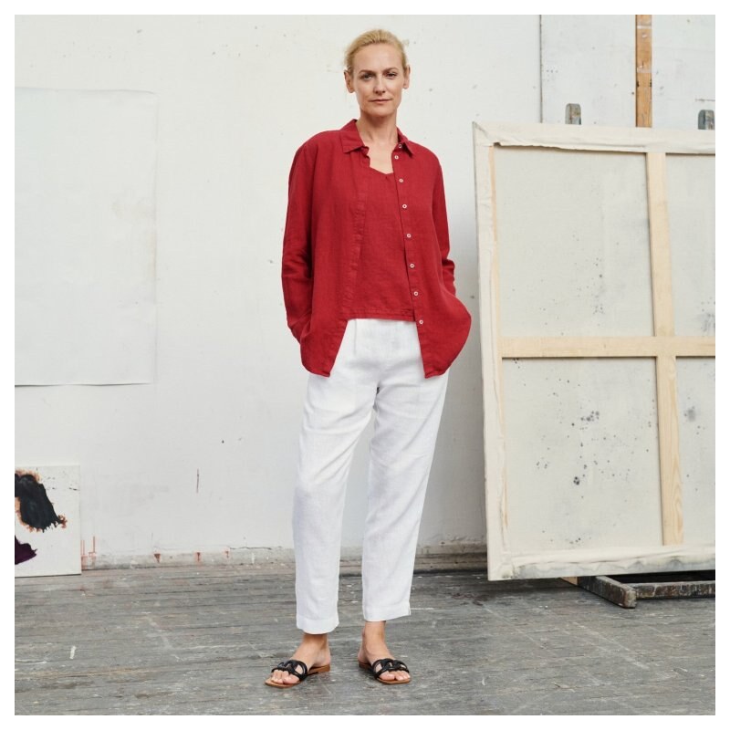 Linen Tales Lněná košile Lava Falls Azalka Velikost: S 105898103