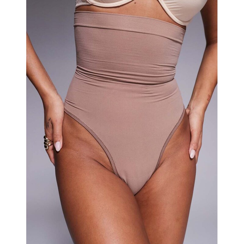 SPANXsculpt Seamless Power high-waisted thong in cafe au lait-Neutral 106008323
