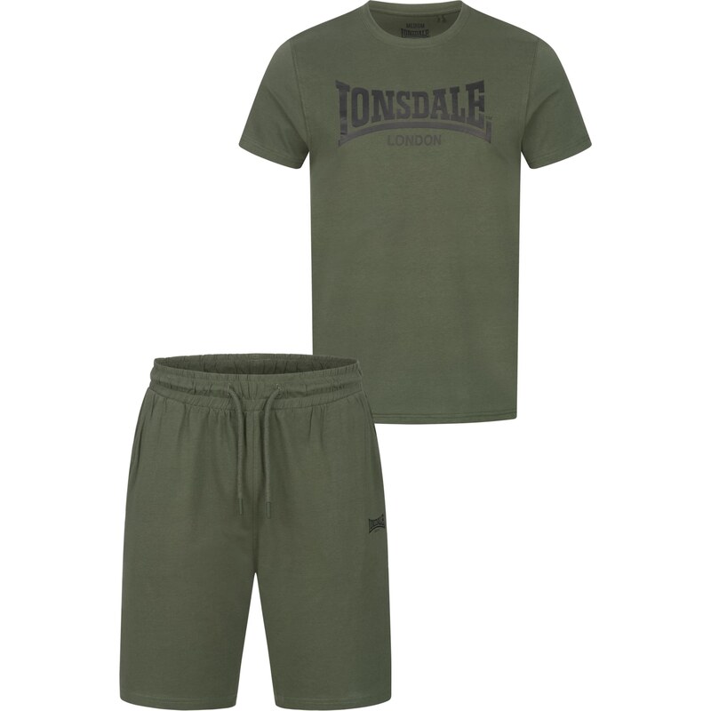 LONSDALE Joggingová souprava olivová / černá