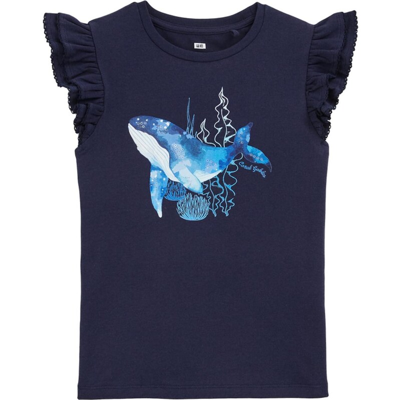 WE Fashion Tričko námořnická modř / pastelová modrá / bílá