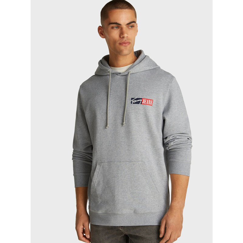 Tommy Jeans pánská šedá mikina