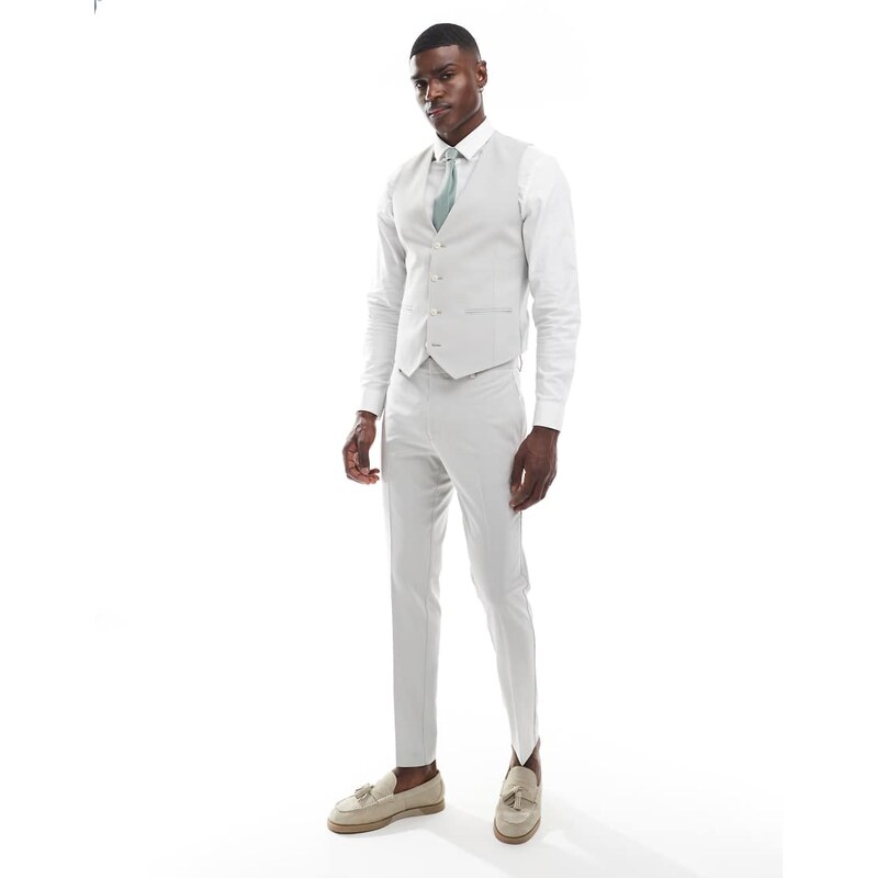 ASOS DESIGN skinny suit trousers in light grey