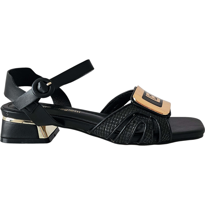 Černé sandály Laura Biagiotti ZB Calf Black 105923775