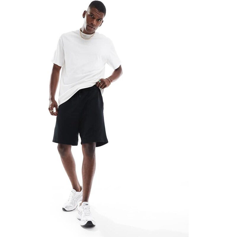 Jack & Jones loose fit sweat short in black