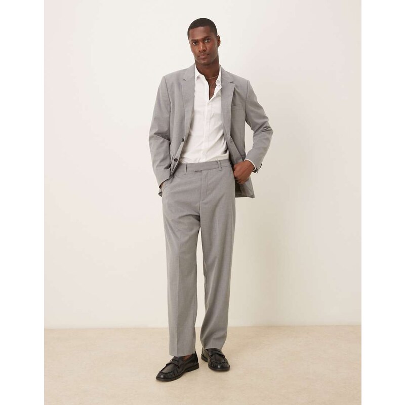 Abercrombie & Fitch classic suit trouser co-ord in grey 105926419
