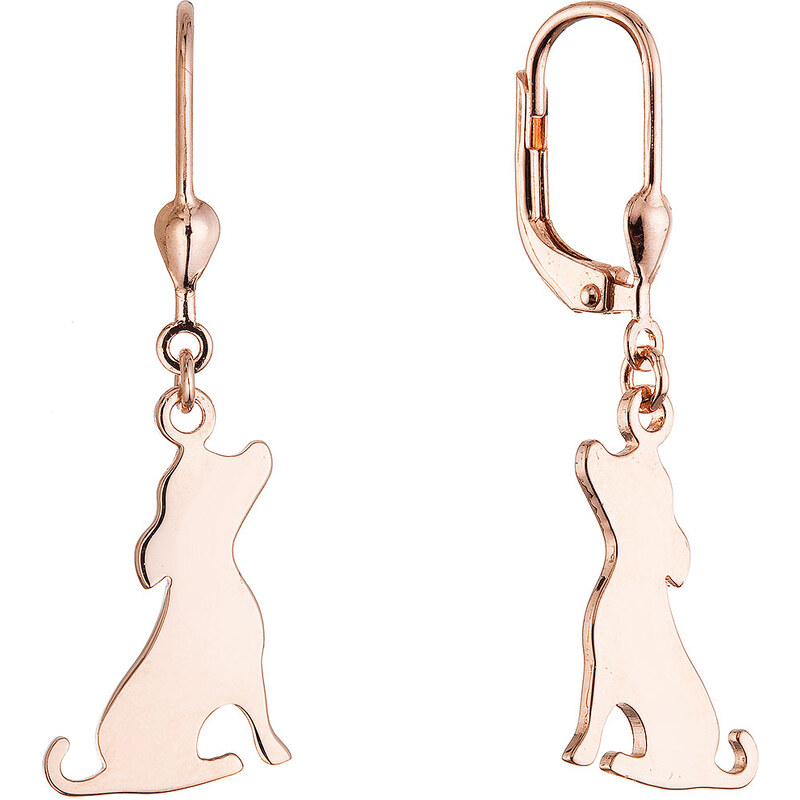 Pozlacené stříbrné náušnice psi 61130 rose gold 105927200