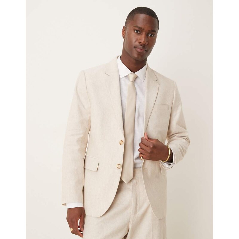 Abercrombie & Fitch classic single breasted linen suit blazer co-ord 105933111