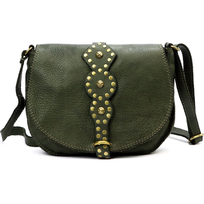 Kožená sedlová crossbody kabelka VS 037