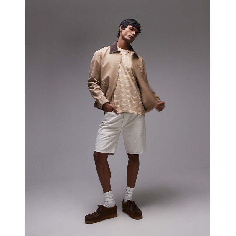 Levis 501 Original straight lightweight denim shorts in ecru