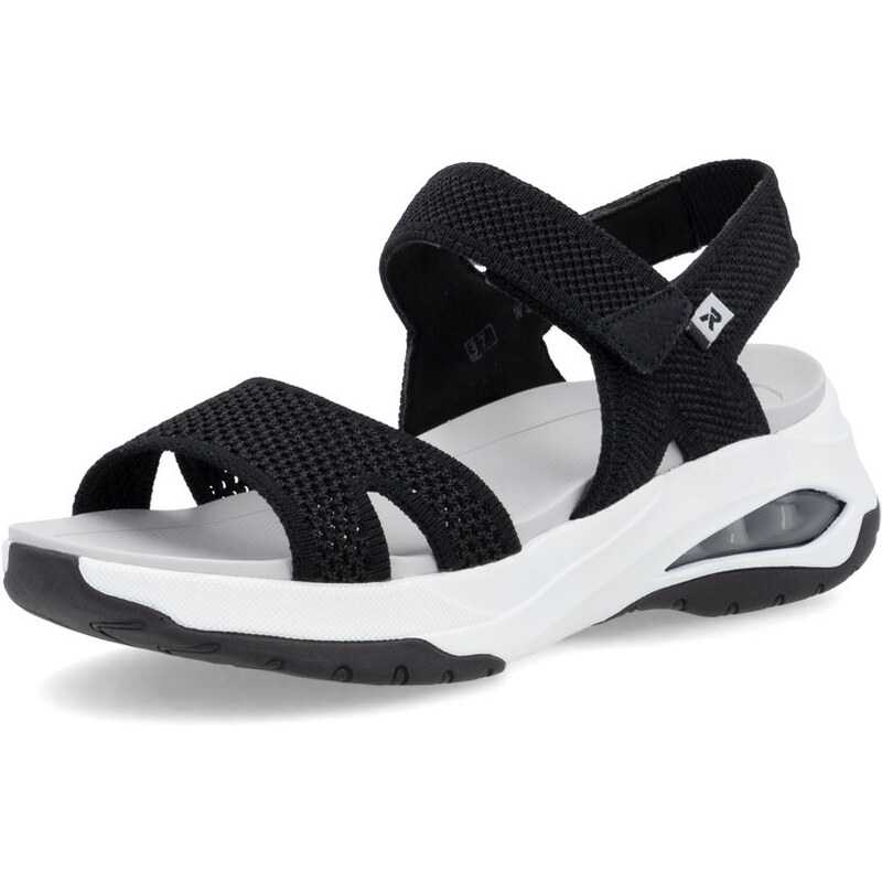Dámské sandály na klínku Rieker W3152-00 černé W3152-00 38