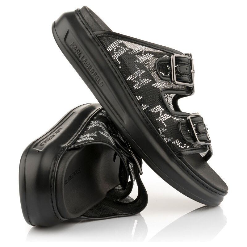 PANTOFLE KARL LAGERFELD KAPRI SLIDE SPARKLE 2-STRAP
