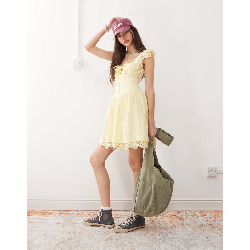 Reclaimed Vintage western summer dress with cinched in waist