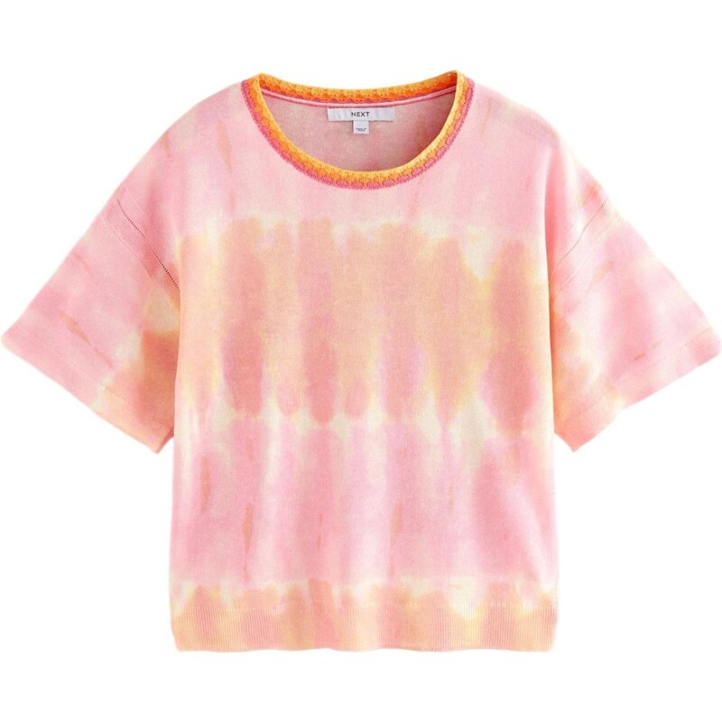 Next Svetr krémová / jasně oranžová / pink / světle růžová