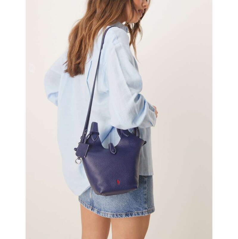 Polo Ralph Lauren Play pebble 100% leather small tote &