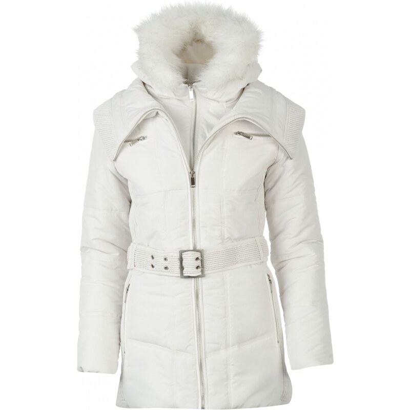 Golddigga Faux Fur Bubble Jacket Ladies, winter white