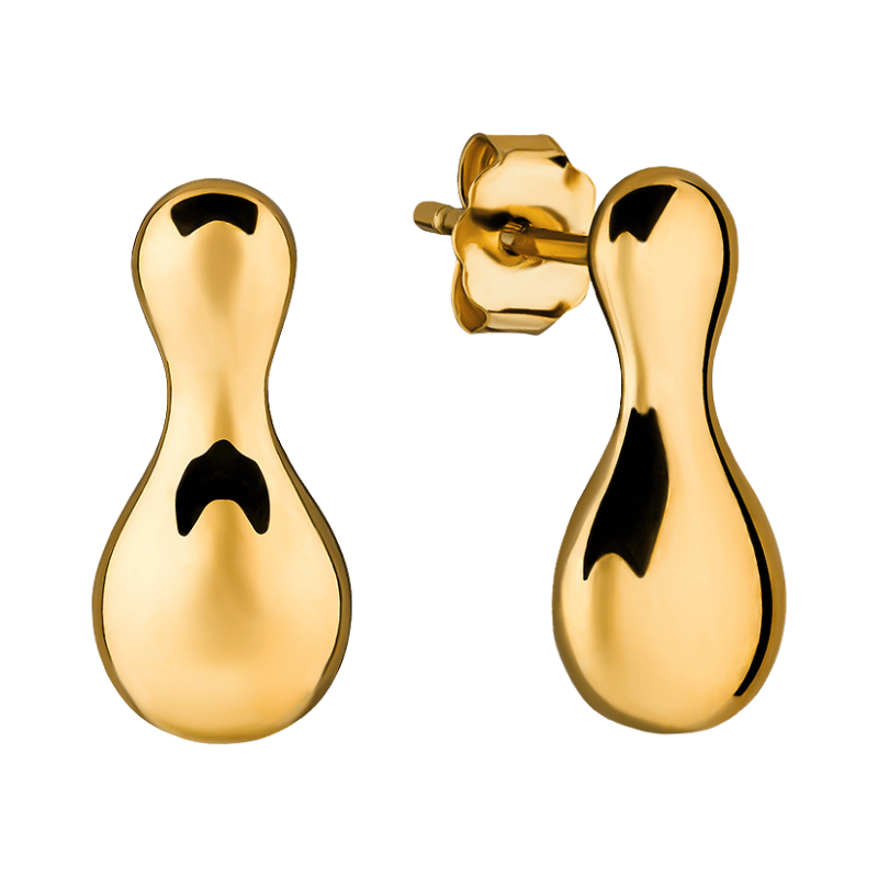 Olivie Stříbrné náušnice KAPKA GOLD 9475
