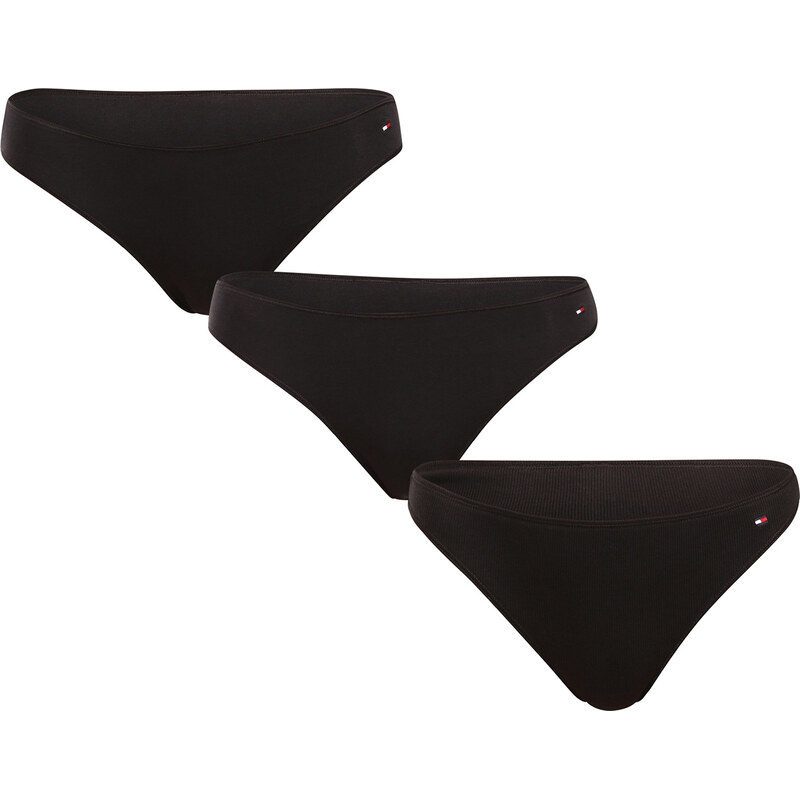 3PACK dámská tanga Tommy Hilfiger černá (UW0UW05752 0V6) 105961484