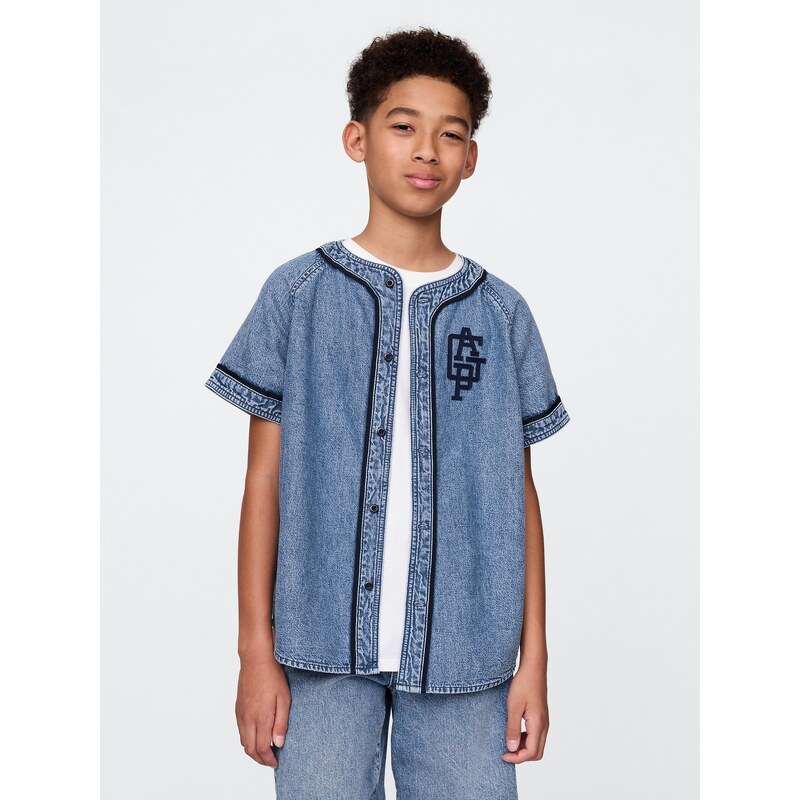 GAP Dětská džínová košile Baseball Americana - Kluci