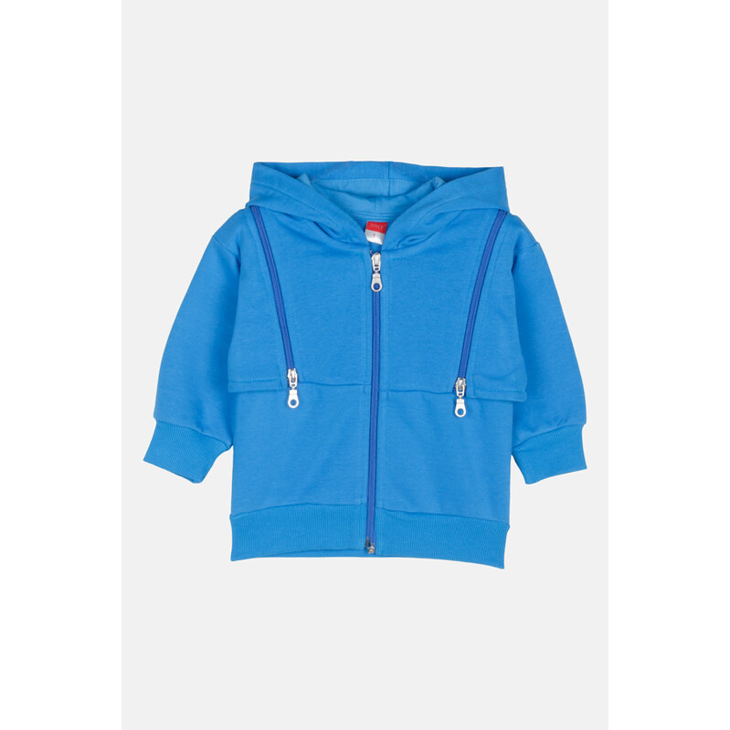 JOYCE Chlapecká mikina ZIPPER JACKET/Modrá, zelená