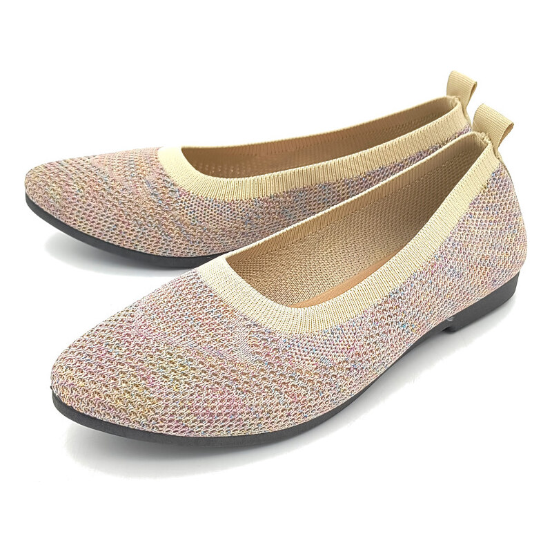 AZA Dámské baleríny YLWX2304 Ladies béžová 105968068