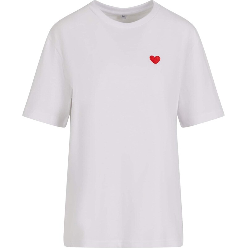 Mister Tee Tričko Heart Shape světle červená / bílá