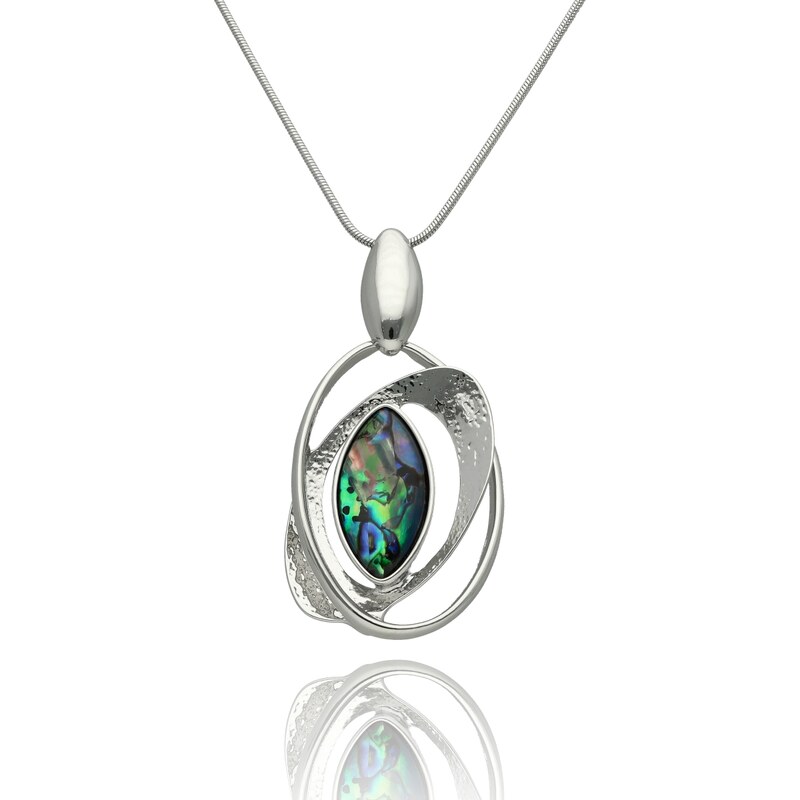 Enjoy Style Stříbrný náhrdelník s mušlí Abalone ES5165