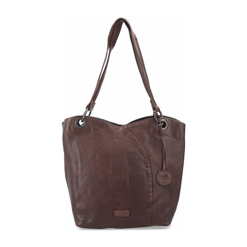Elegantní shopper kabelka z pravé kůže Famito NB 2011 H hnědá 105969687