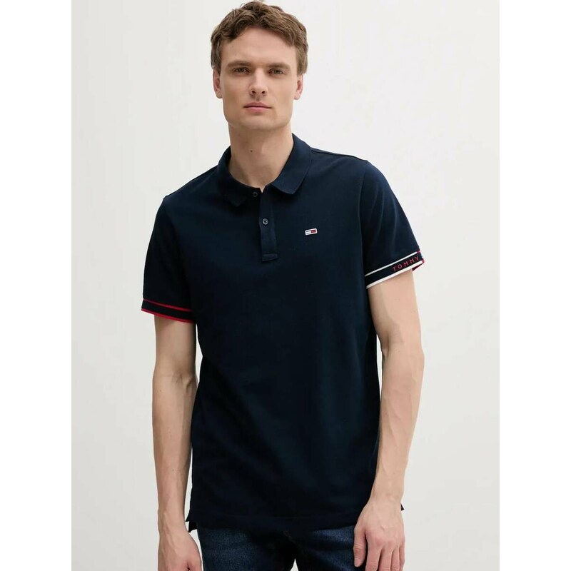 Tommy Jeans pánské tmavě modré polo tričko