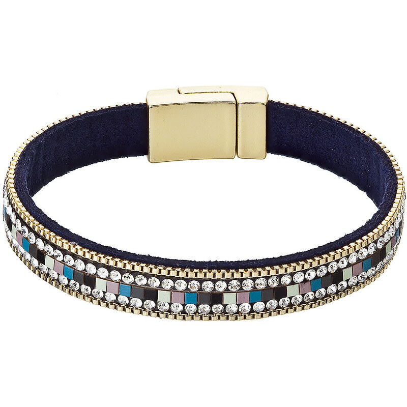 Náramek tmavě modrý textilní 53008.3 blue