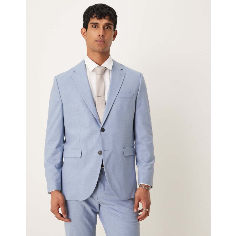 Selected Liam regular fit blazer in light blue