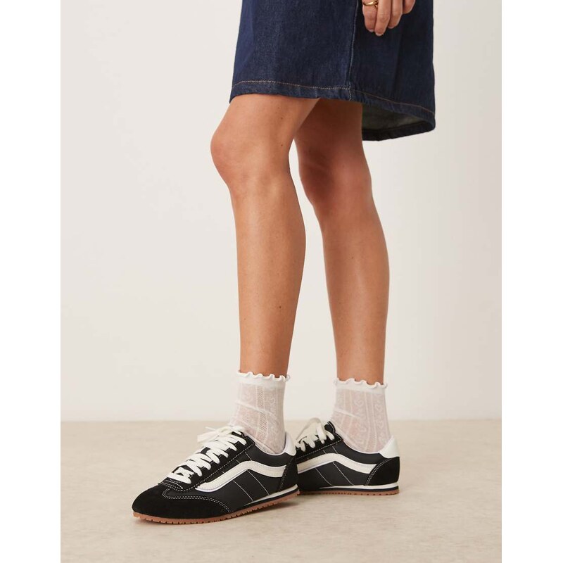 Vans Super Lowpro suede terrace trainers in black