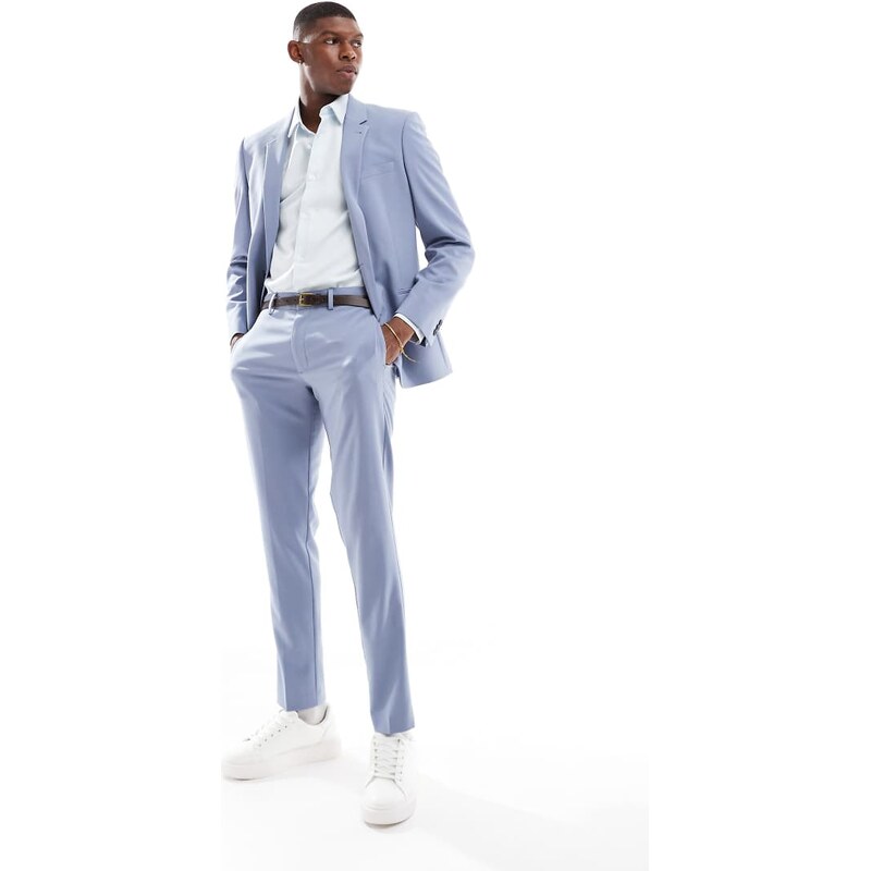 ASOS DESIGN skinny suit trousers in dusty blue