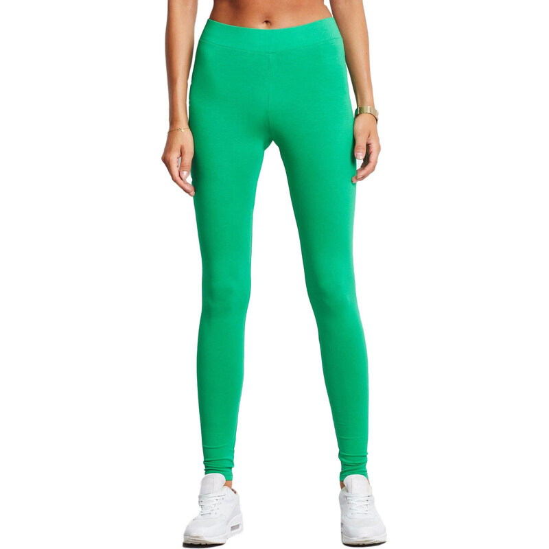 BASIC Dámské zelené legíny -green Zelená