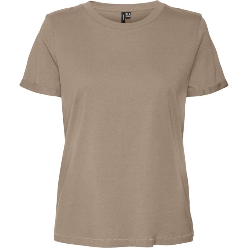 VERO MODA Tričko VMPaula tmavě béžová