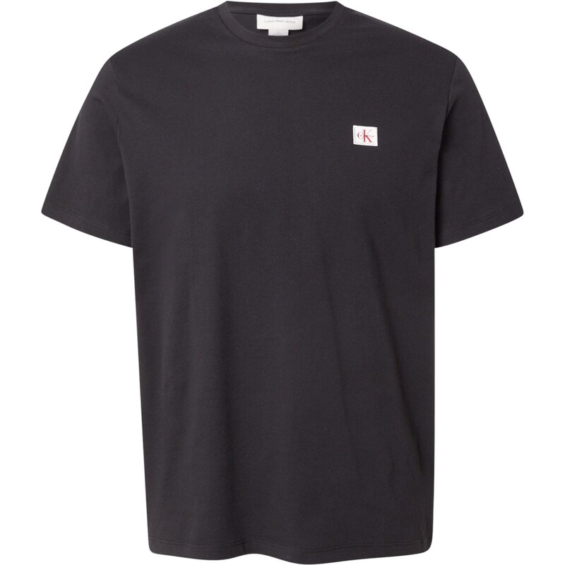 Calvin Klein Jeans Tričko černá / bílá