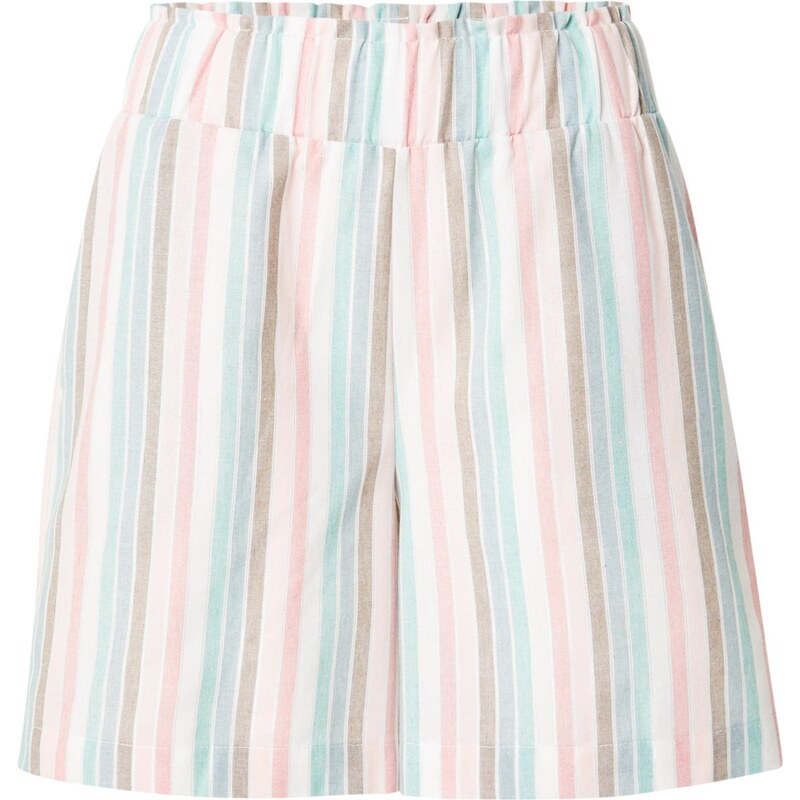 NÜMPH Kalhoty VIBEKA béžová / světlemodrá / mátová / pink 108763040