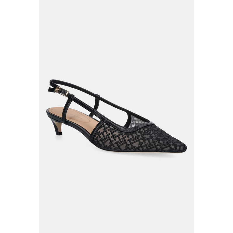 Lodičky Tommy Hilfiger MONO SQUARED TOE KITTEN SLINGB 106013036