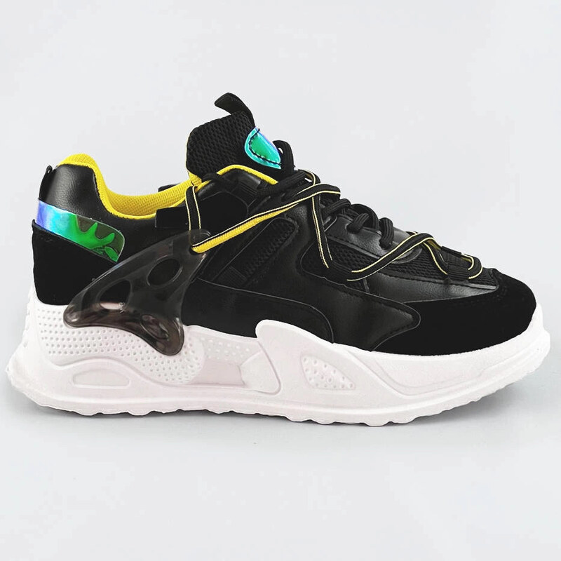 CM Paris Černé dámské sneakersy se dvojitými tkaničkami (7001)