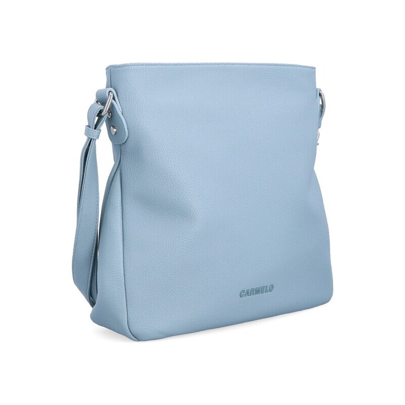 Elegantní střední hladká crossbody kabelka Famito 4271 SM modrá 105998076