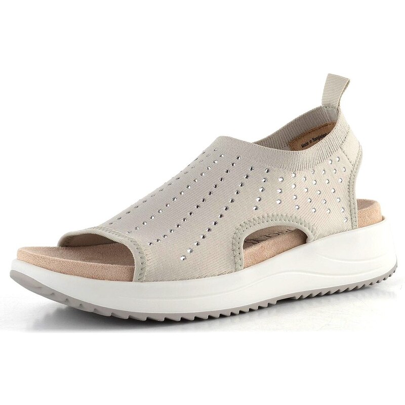 Caprice úpletové sandály Lt Grey Knit 9-28706-42 104860005