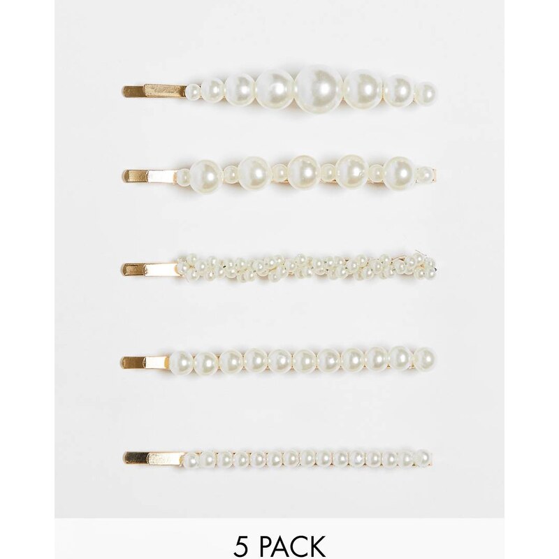 Easilocks Pearl Collection Fashion Hair Clips 5 Pack-No colour 76428932