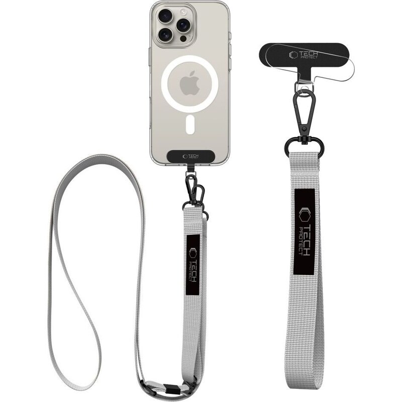 Šňůra na krk TECH PROTECT C6S ROPE CROSSBODY CRAYON GREY 106006110